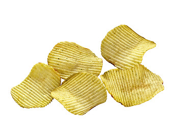 Image showing potato chips isolated on white background