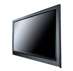 Image showing Black LCD tv screen