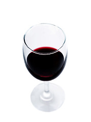 Image showing Red wine glass isolated on white background