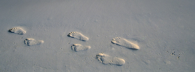 Image showing footprints in the sand