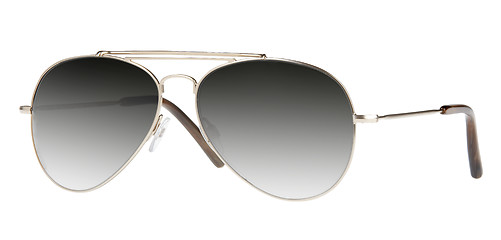 Image showing Mirrored aviator sunglasses isolated on white