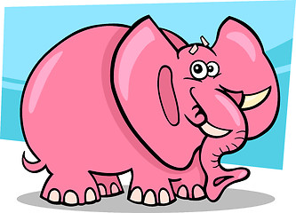 Image showing Pink Elephant Cartoon