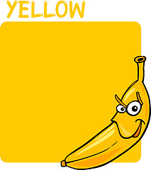 Image showing Color Yellow and Banana Cartoon