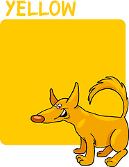 Image showing Color Yellow and Dog Cartoon