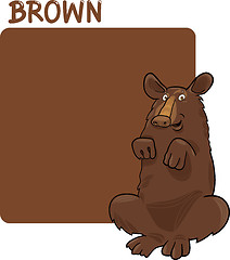 Image showing Color Brown and Bear Cartoon