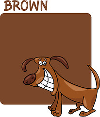 Image showing Color Brown and Dog Cartoon