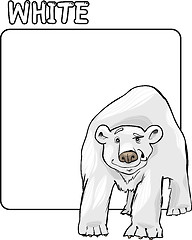 Image showing Color White and Polar Bear Cartoon