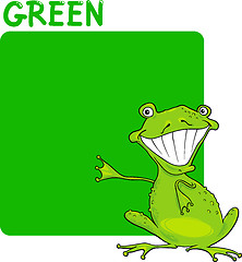 Image showing Color Green and Frog Cartoon