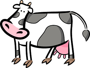 Image showing cartoon doodle of farm cow