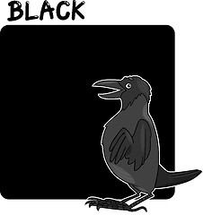 Image showing Color Black and Crow Cartoon