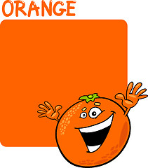 Image showing Color Orange and Orange Fruit Cartoon