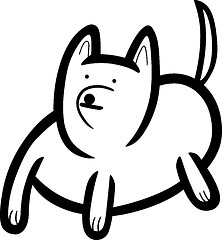 Image showing cartoon doodle of dog for coloring
