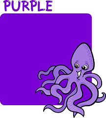 Image showing Color Purple and Octopus Cartoon