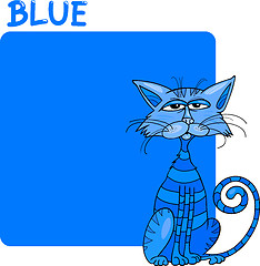 Image showing Color Blue and Cat Cartoon