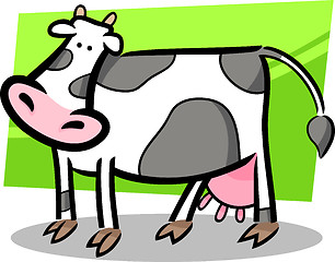 Image showing cartoon doodle of farm cow