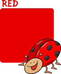 Image showing Color Red and Ladybug Cartoon