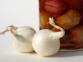 Image showing White onions upclose