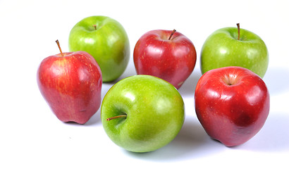 Image showing red and green apples