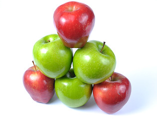 Image showing red and green apples
