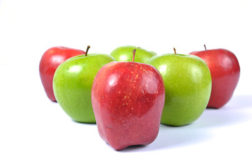 Image showing red and green apples