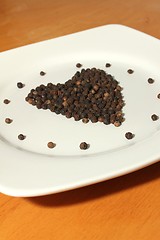 Image showing pepper corns isolated heart