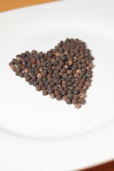 Image showing pepper corns isolated heart