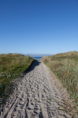 Image showing Sand path to the beach!