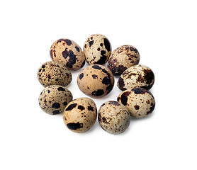 Image showing Quail eggs isolated on a white background