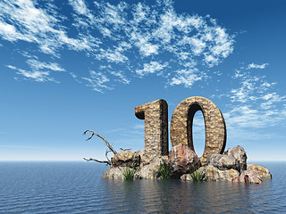 Image showing number ten