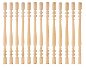 Image showing Unpainted banisters