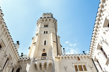 Image showing Famous white castle Hluboka nad Vltavou