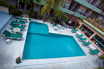 Image showing swimming pool top view