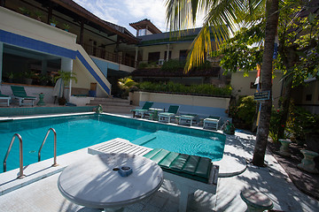 Image showing swimming pool tropical rest