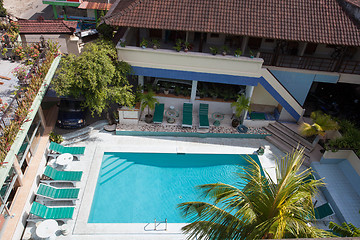 Image showing swimming pool top view