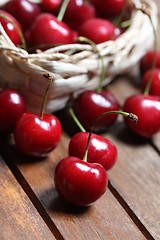 Image showing cherries in a bag