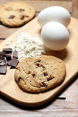 Image showing chocolate chip cookie baking