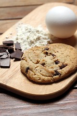 Image showing chocolate chip cookie baking