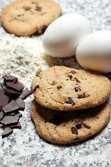 Image showing chocolate chip cookie baking