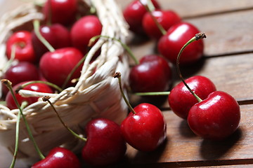 Image showing cherries in a bag