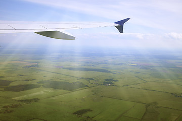 Image showing View from an airplane