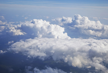 Image showing Clouds, view from airplane