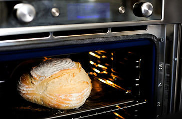 Image showing Baked cake in the oven