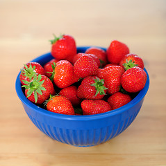 Image showing Fresh strawberries in a bowl