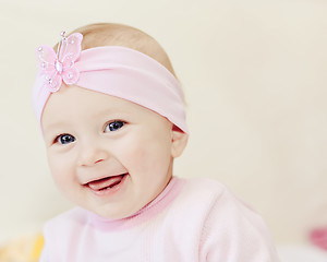 Image showing smiling baby girl