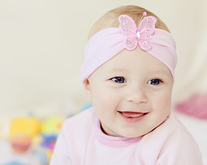 Image showing smiling baby girl