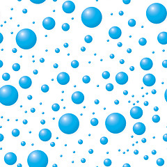 Image showing Blue drops on a white background - seamless texture