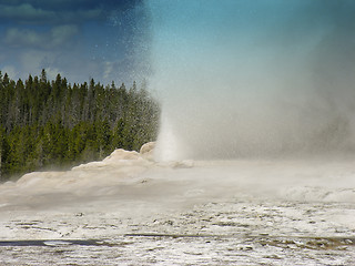 Image showing Old Faithful, Yellowstone National Park