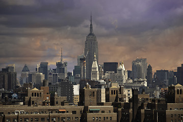 Image showing View of New York City from Brooklyn Bridge