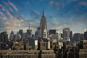 Image showing Manhattan Skyline from Brooklyn Bridge