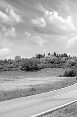 Image showing Tuscan road in Spring